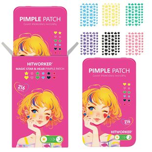 New Hydrocolloid Star Heart Acne Patch, Acne Patch, Colorful Acne Patch Waterproof Set, Exclusively for Cross-Border Supply