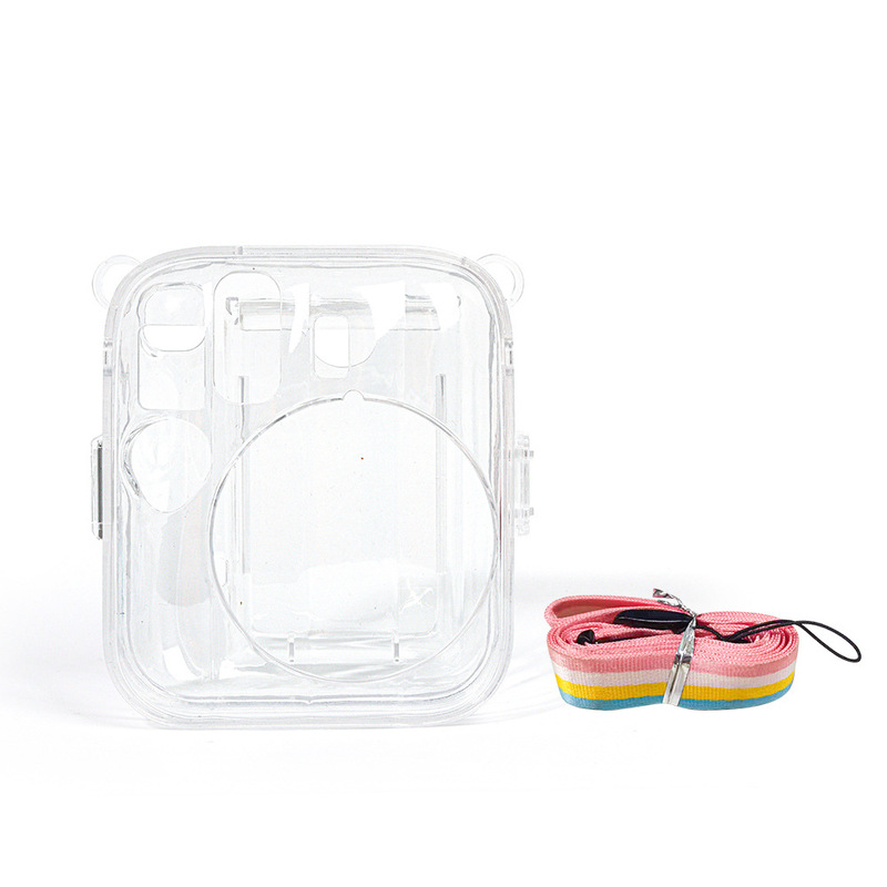 Suitable for Camera Polaroid Mini13 Protective Case, Crystal Case, Anti-Fall, Anti-Bump Protective Cover, Storage Color Rope