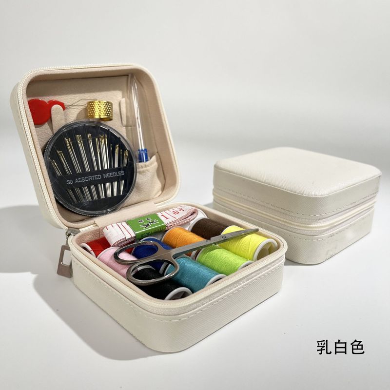 跨境高档方形针线盒家用高质量宿舍缝补针线套装便携实用针线包|undefined