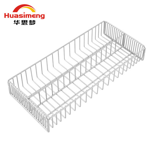 Kitchen disinfection cabinet chopstick box 304 stainless steel drain chopstick cage chopstick tube household tableware cutlery storage basket
