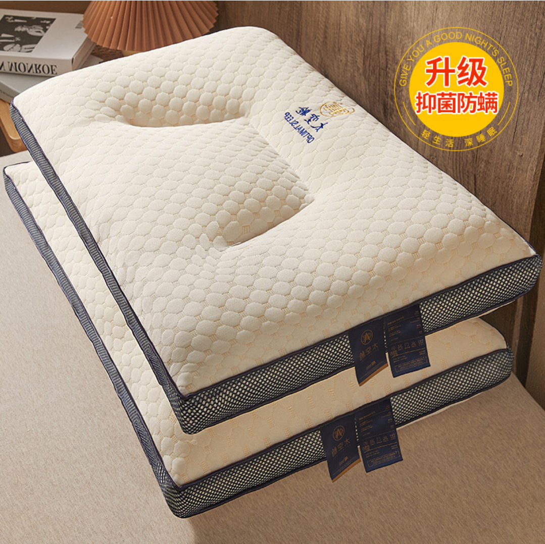 JX55泰国乳胶枕头一对家用天然橡胶枕芯记忆单人护颈椎枕助双人低