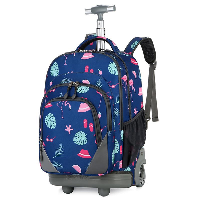 Transfronterizo popular estudiante de secundaria trolley mochila subir escaleras chico mujer de gran capacidad 8-16 años estudiante de secundaria