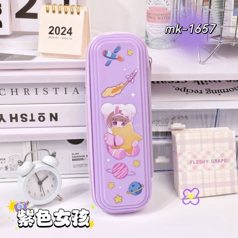 Cartoon capacious cute high quality teaching pencil case for elementary school students, Birthday gift, wholesale