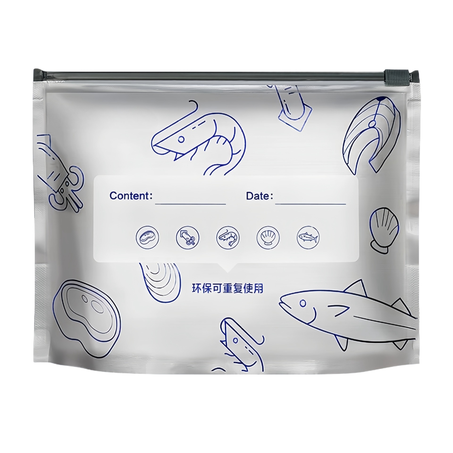 Bolsa Hermética de Papel de Aluminio Sellada y Antibacteriana para Alimentos y Refrigerador