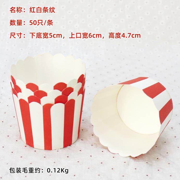 Beihaidao muffin cake taza de papel pequeño tamaño redondo recubierto envase de envasado de alimentos horno resistente a altas temperaturas de papel de hornear