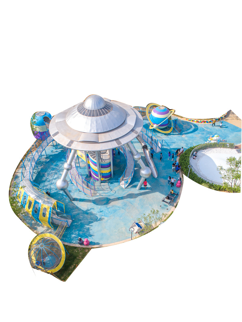 Instalaciones de la diversión de la combinación de la diapositiva del acero inoxidable de las ventas directas de la fábrica del equipo de la diversión de los niños al aire libre grandes