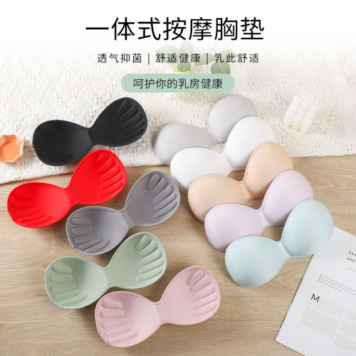 Thickened one-piece women's sports bra sponge breast pad replacement beautiful back padding bra insert wrapped bra cup