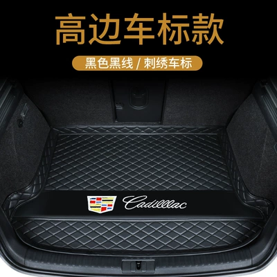 XT4 XT5 XT6 Ruige | Trunk Mat - high-sided-bottom-pad-embroidered-gold-label-black-and-black-thick-waterproof-default-item