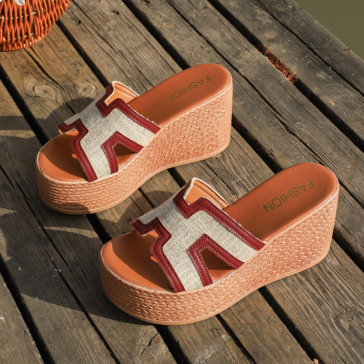 Mules compensées confortables pour femme chaussures été_voghion.com