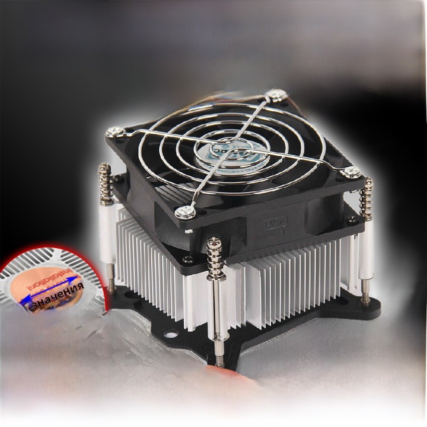 适用于intel台式机风扇 AVC散热器 115X电脑散热CPU风扇 4针温控