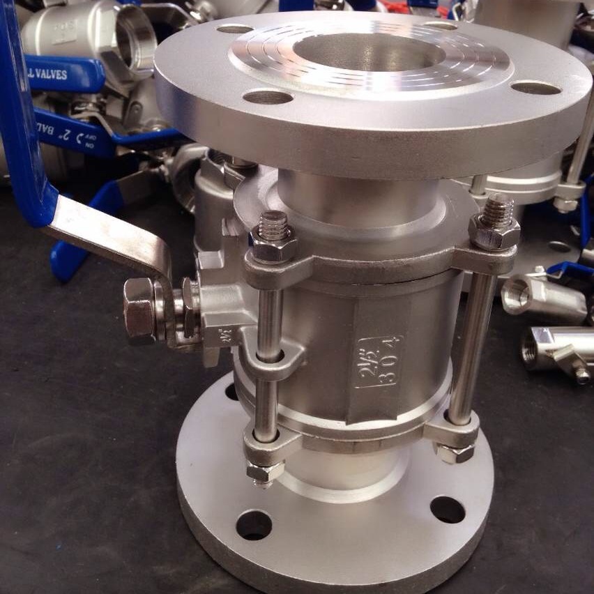 供应3片式不锈钢法兰球阀阀门三片法兰球阀化工部Q41F-40P V-358F