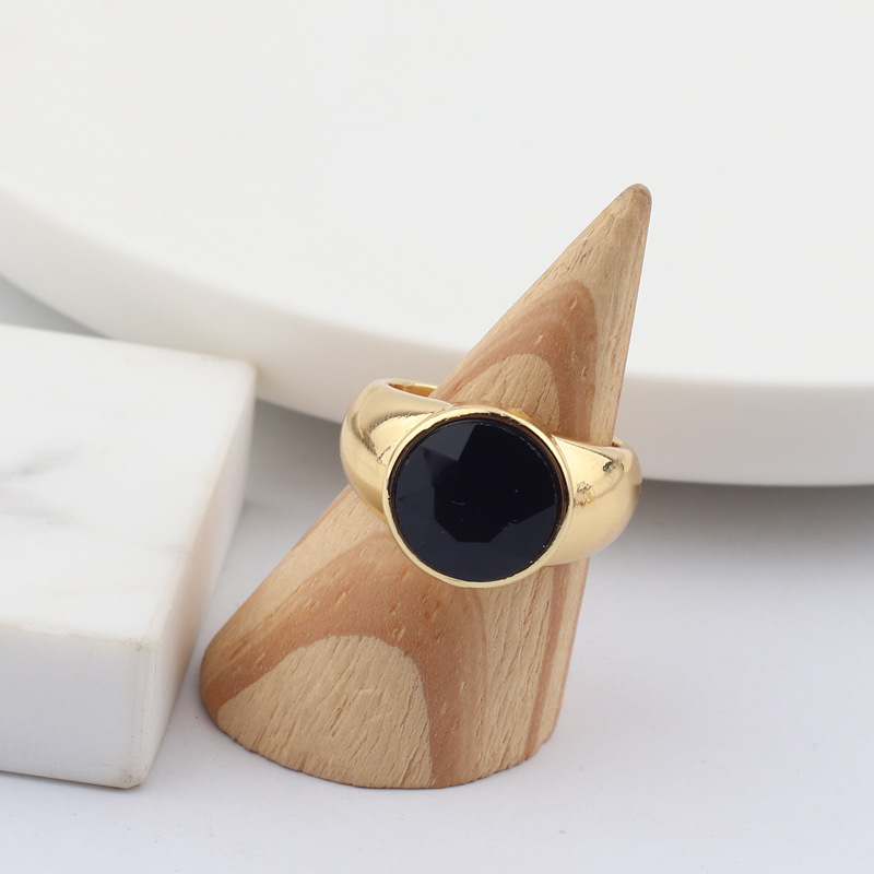 Fashion Geometric Copper Open Ring Plating Zircon Copper Rings