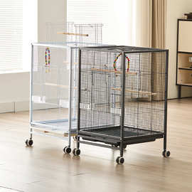 家用大号鸡笼鹦鹉笼子大空间带轮子宠物鸟豪华别墅鸟笼子