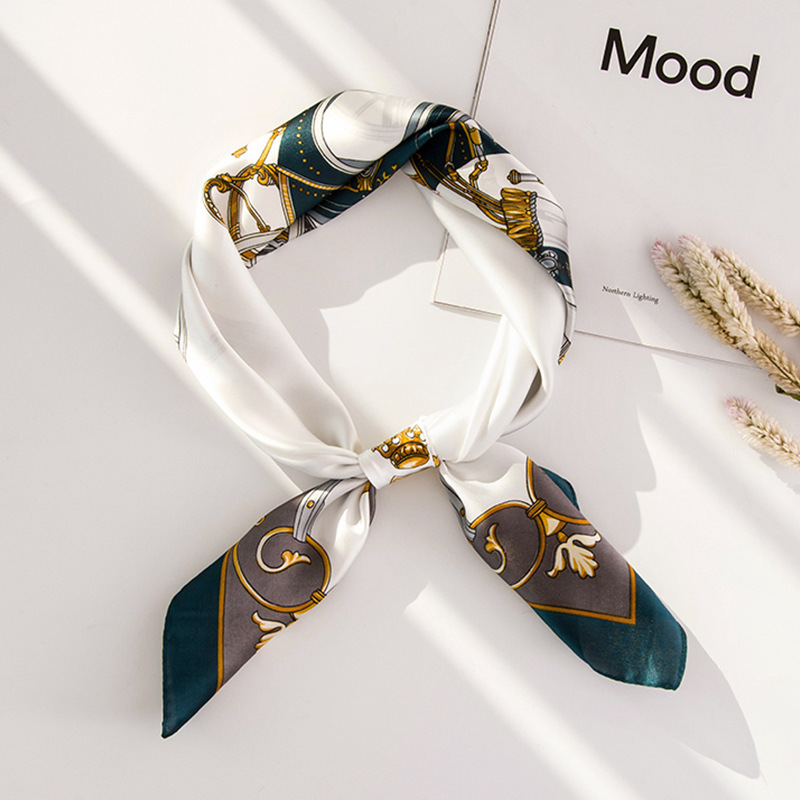 春秋款韩国小方巾丝巾女百搭洋气时尚小领巾薄款秋冬围脖围巾纱巾|ru