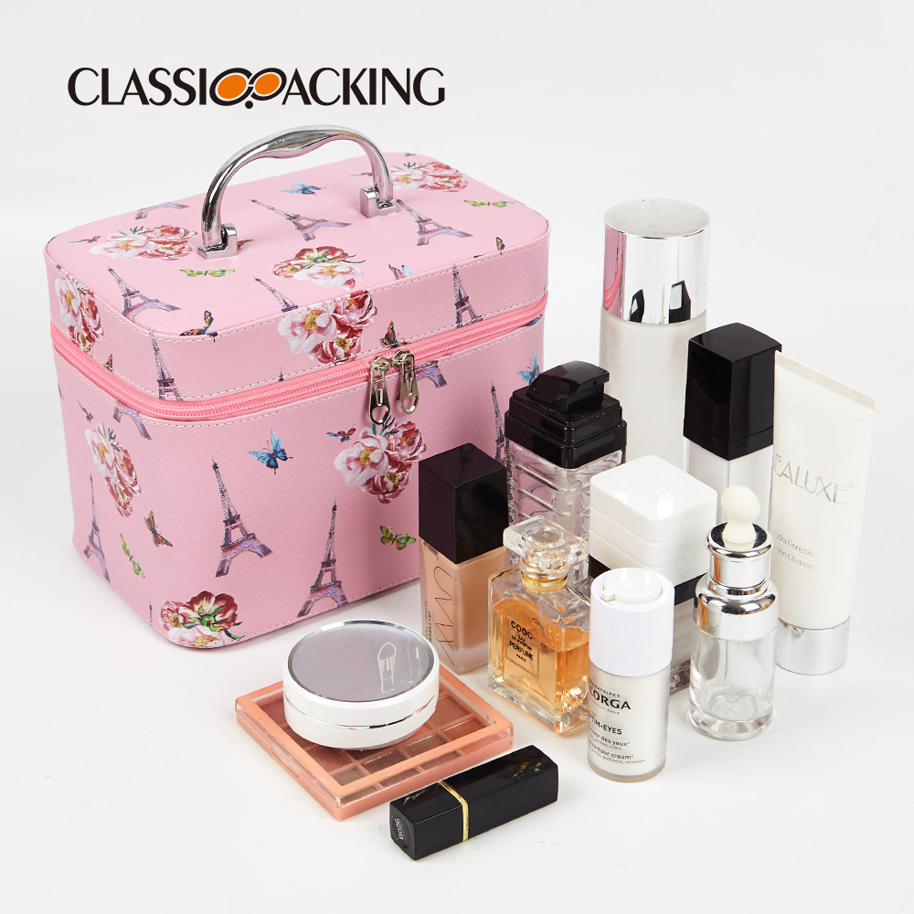 Caja de almacenamiento de herramientas cosméticas portátiles al por mayor de fábrica multifuncional de gran capacidad caja cosmética profesional logotipo personalizable