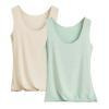 Women's ice silk vest green + skin