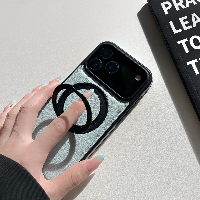 iPhone17promax 回転スタンド携帯電話ケース 360 度磁気ビジネスプレーンレザー落下防止保護カバーに適しています。|undefined
