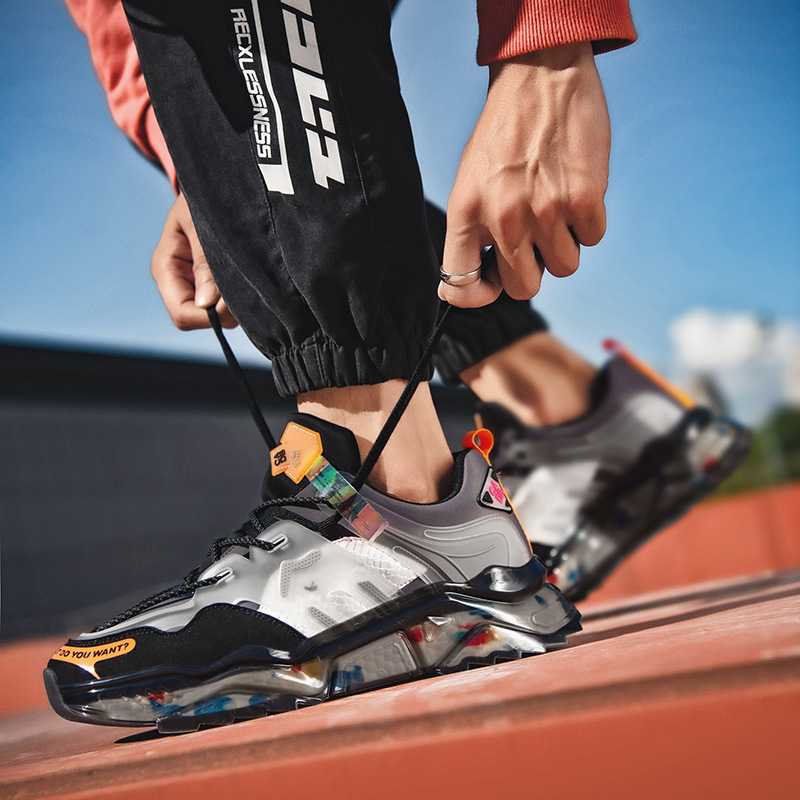 Sports Casual Shoes for Men 2025 Spring New Style Men's Breathable Running Shoes Popcorn Korean Style Trendy Mens Shoes Sports Casual Shoes for Men 2025 Spring New Style Men's Breathable Running Shoes Popcorn Korean Style Trendy Mens Shoes