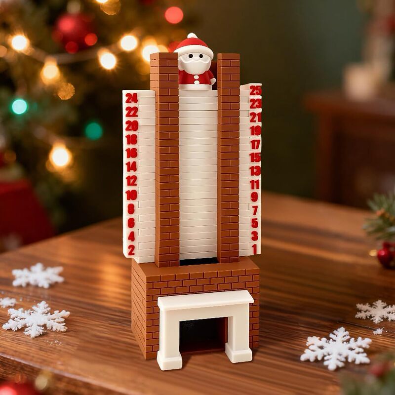 跨境3d打印玩具Santa Chimney Advent Calendar 圣诞烟囱倒数日历|undefined