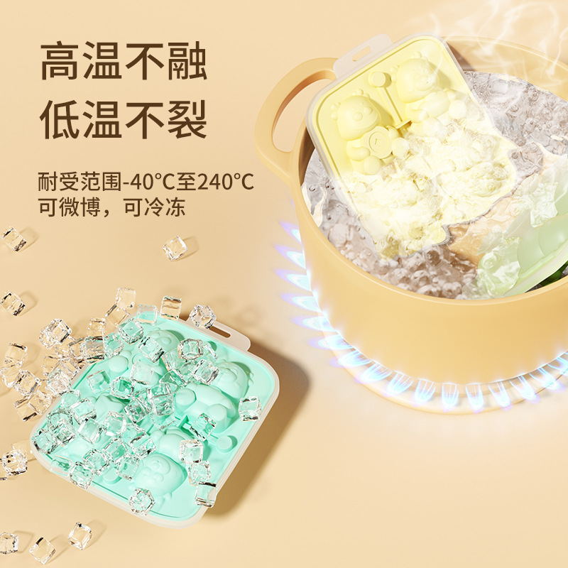 Modelo de explosión de celebridades de Internet Cuatro dragones consecutivos Molde de hielo Molde de hielo de silicona de grado alimenticio Helado de hielo Molinillo de caja de hielo