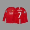 07-08 UCL Champions Man Utd Long Sleeve Home #7 C. Ronaldo + Patch