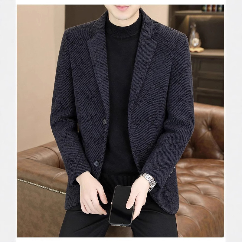 Men's business suit autumn and winter 2025 new high-end style entertainment temperament wear coat manufacturers wholesale