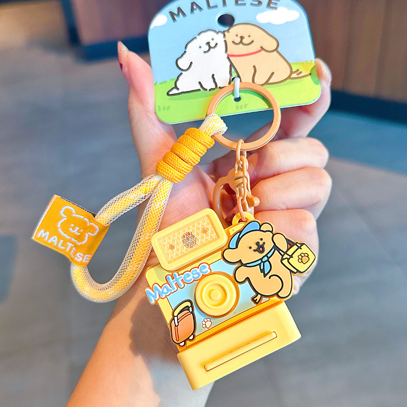 정품 라인 강아지 폴라로이드-옐로우