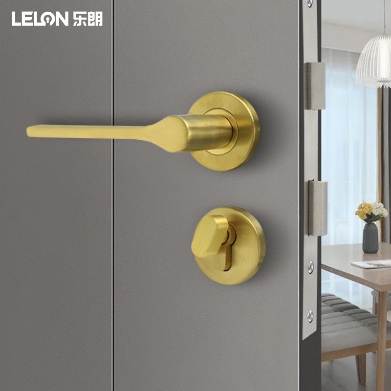 304 acero inoxidable dormitorio cerradura de puerta de madera cerradura de mano separada cerradura doméstica interior cerradura de puerta silenciosa