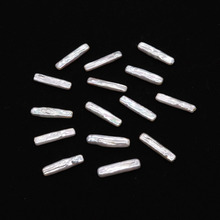 天然淡水珍珠长条形5x22-6x24mm白色单颗卖直孔散珠 DIY饰品配件