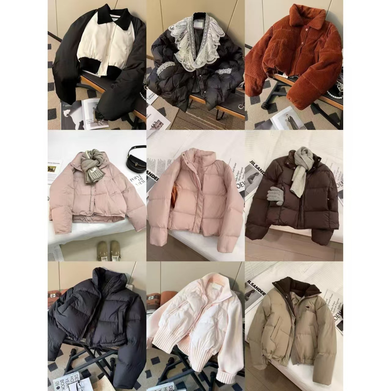 女士羽绒棉服加绒加厚外套韩版时尚百搭立领冬季女装夹克批发货源