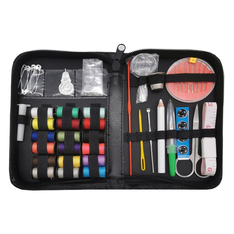 Amazon bolsa de costura traje de 10 piezas caja de costura portátil medio hogar herramientas de costura traje bolsa de almacenamiento