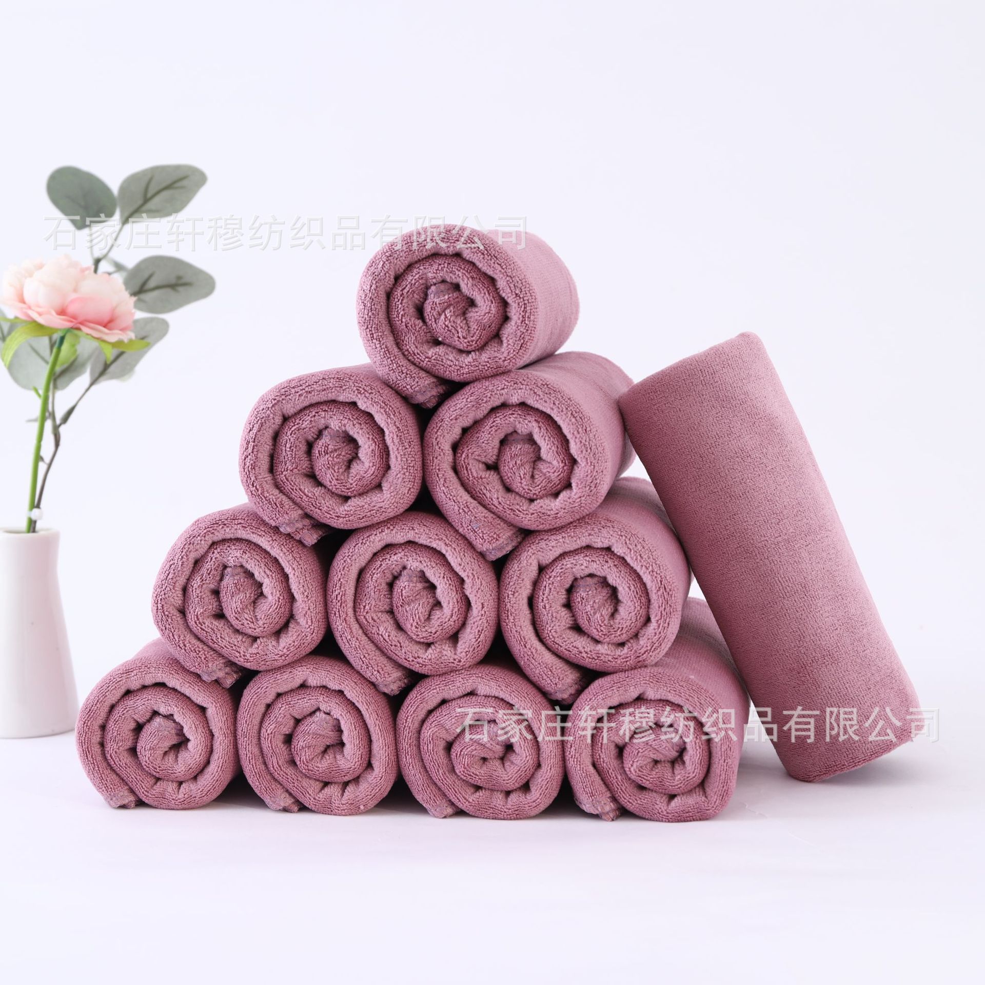 Coral purple / 35*75(hairdressing towel) 300g/ ㎡