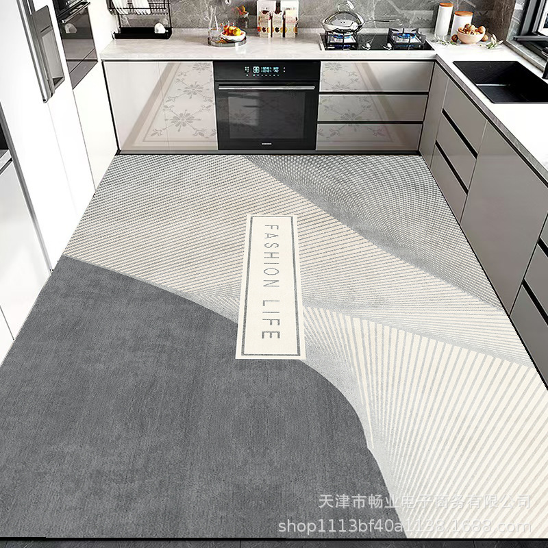 Cross-Border Kitchen Floor Mats Are Stain-Resistant, Non-Slip, Water-Absorbent, Diatom Mud, Quick-Drying, Washable, and Can Be Used as a Full-Cover Home Kitchen Carpet