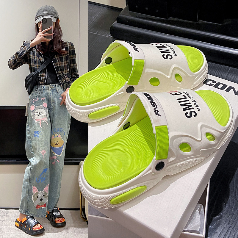 Verano tamaño 47 zapatillas casuales de un hombre pareja de zapatillas de playa de suela gruesa para conducir sandalias de doble propósito mujeres