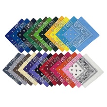 跨境纯棉印花方巾明星范bandana批发全棉腰果花头巾厂家现货