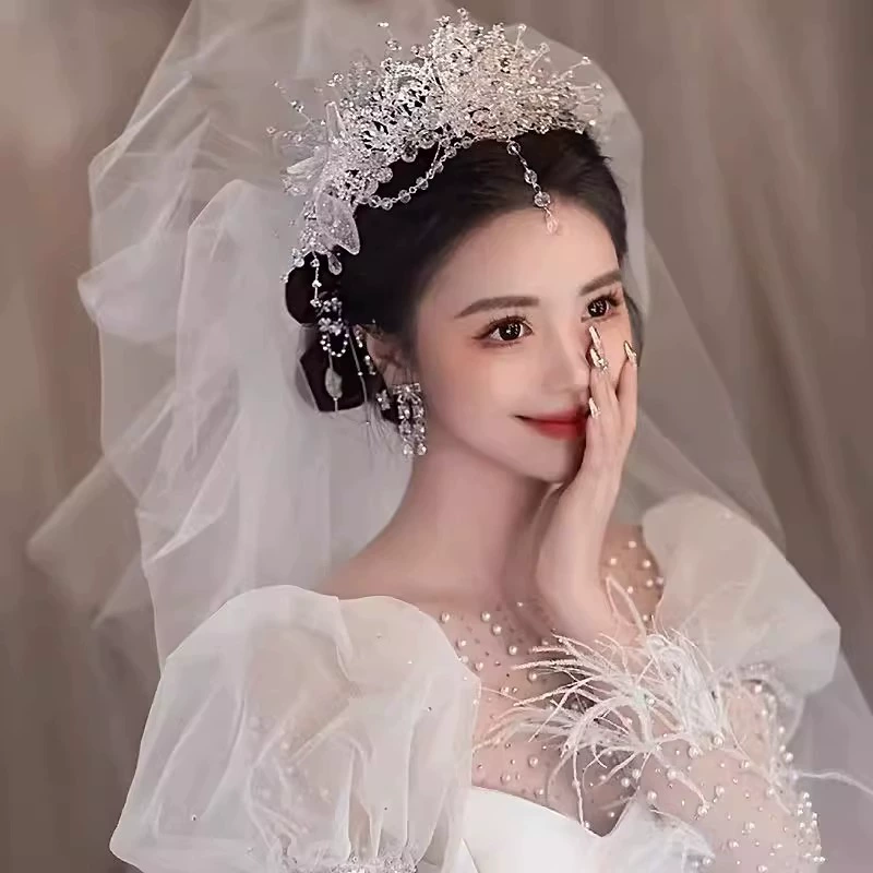 Tiara for bride, crown, headband, high-quality style