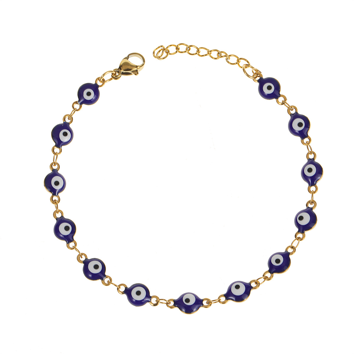 Stainless Steel Material Devil'S Eye Pattern Bohemian Devil's Eye Stainless Steel Bracelets In Bulk