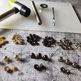 蘑菇型螺丝铆钉8*6mm蘑菇铆钉2款3色diy手工包带肩带手挽五金配件