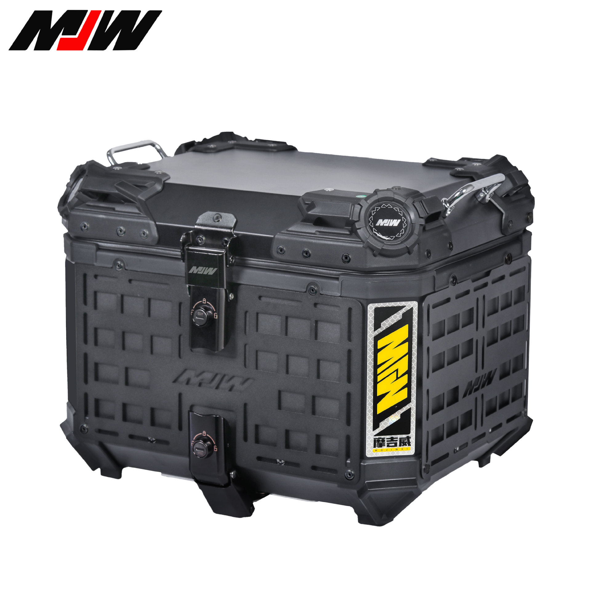 45L motocicleta aleación de aluminio portátil desmontable rápido portátil con fondo de coche eléctrico maletero negro