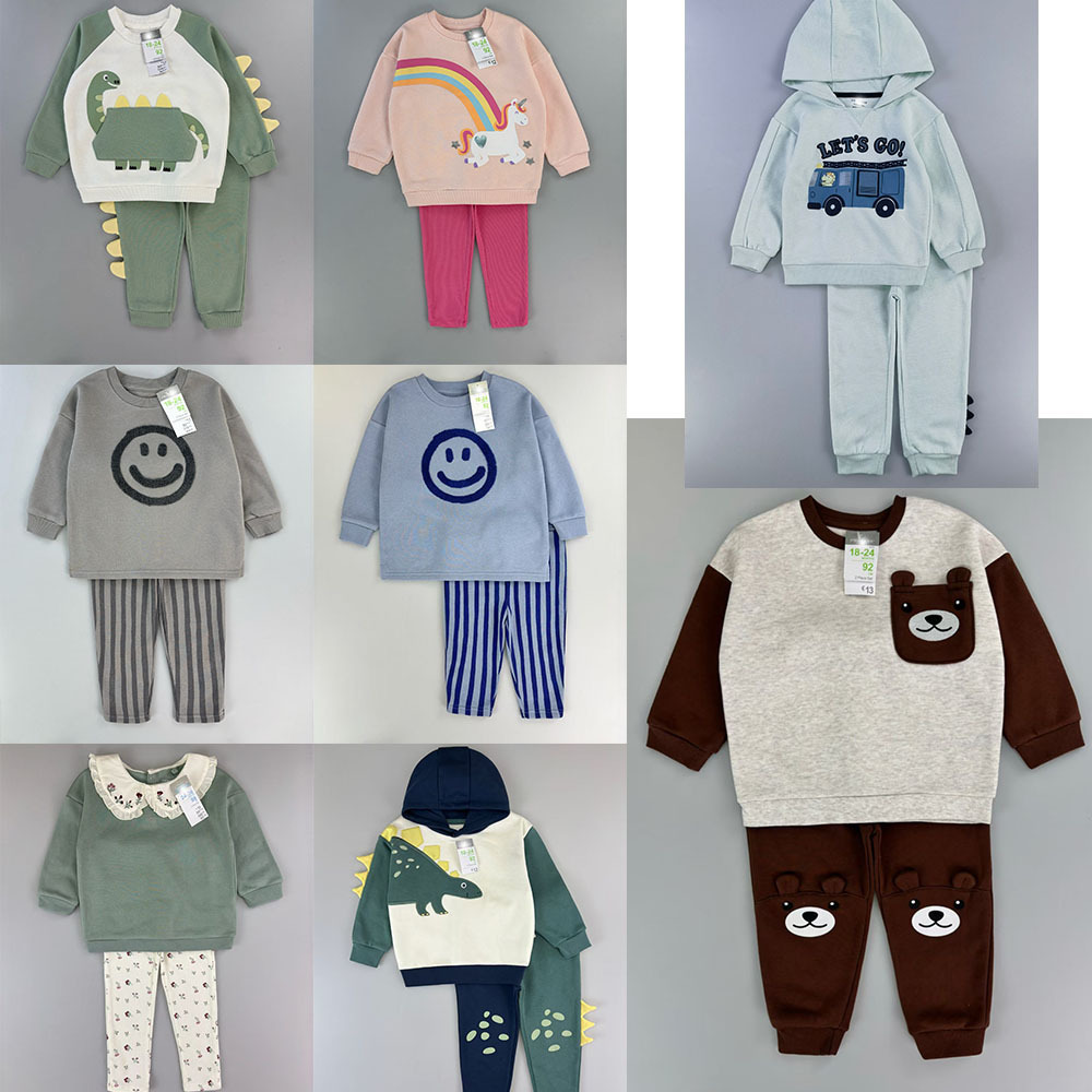 【一手起批】Pri*mark儿童秋冬拉绒卫衣套装出口tracksuit set