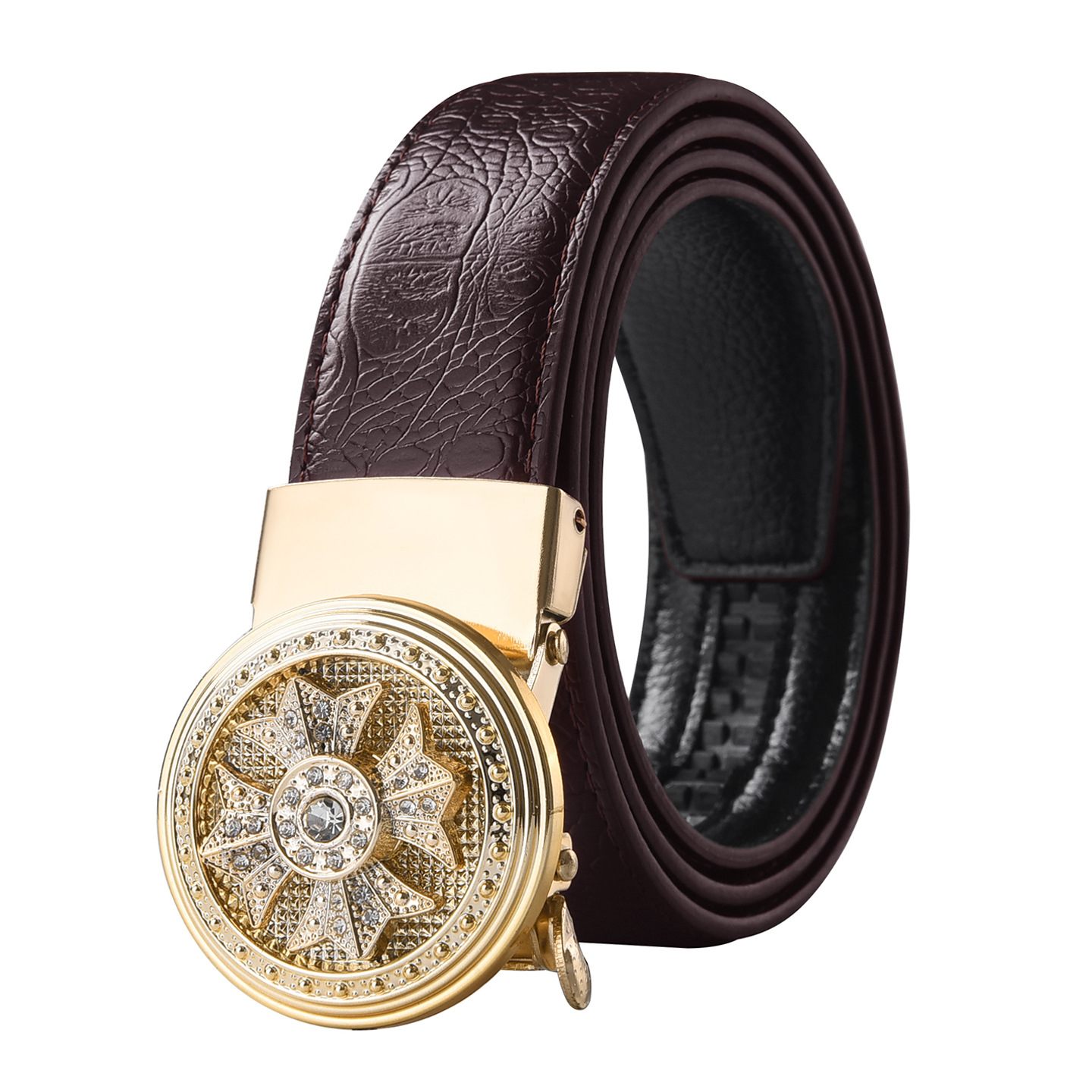 Golden Buckle Cuatro Hojas Carriage Line Curry Belt