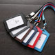Genuine Leather Work Permit Card Set Staff Work Card Bracket Genuine Leather Card Set with Lanyard Work Card Brand Set Cowhide Card Set