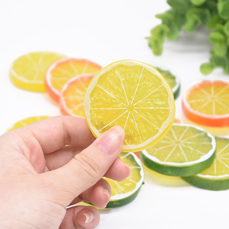 Simulation Lemon Slice Plastic Slice Fake Fruit and Vegetable Model DIY Food Photography Photo Props Creative Decoration Ornaments Simulation Lemon Slice Plastic Slice Fake Fruit and Vegetable Model DIY Food Photography Photo Props Creative Decoration Ornaments