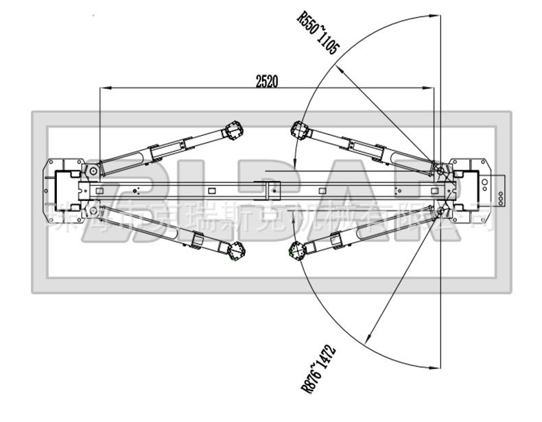 Portal Lift 1.8m Double Column Lift Two Column Lift Hydraulic Lift Column Type Inverted Cylinder