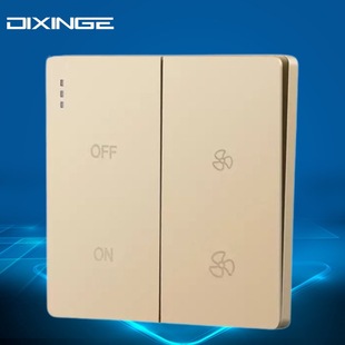Fan Two-Speed Switch 86 Type Concealed Fresh Air System Control Panel Pipe High and Low Two-Speed Wall Speed Switch