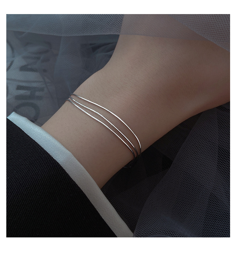 14g Weight Bracelets Classification 1 Piece Quantity Basic Simple Style Lines Copper Plating Bracelets
