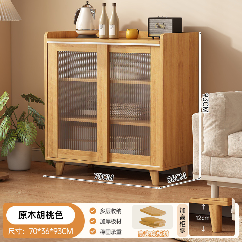 Gabinete de comidas de madera integrado contra la pared armario pequeño armario armario de almacenamiento armario doméstico sala de estar armario de almacenamiento armario de té