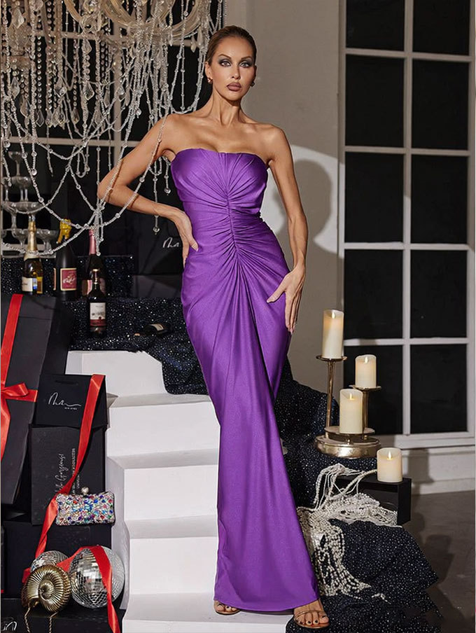Comercio electrónico transfronterizo importación y exportación de nuevos vestidos europeos y estadounidenses PARTY vestidos de banquete de mujeres de alto nivel vestidos de pecho abierto