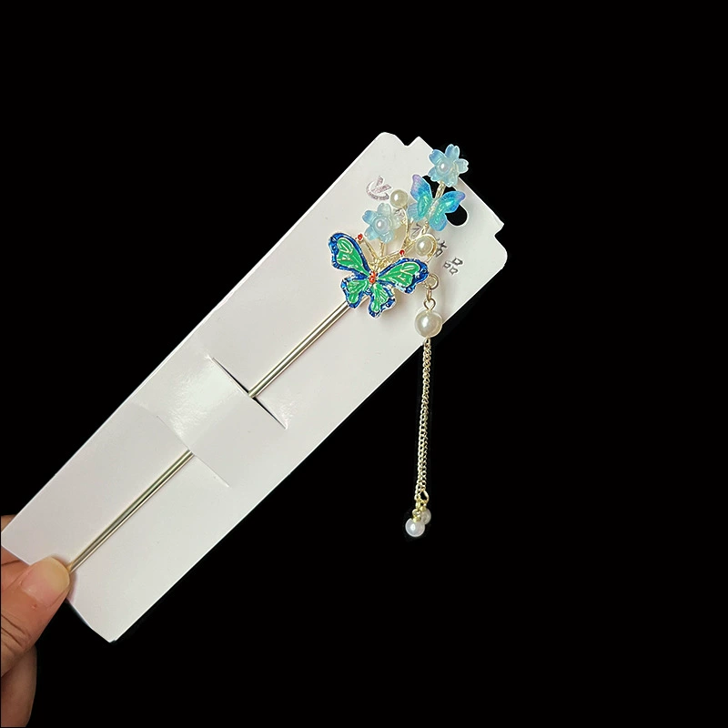Hairpin Hanfu заколка для волос, орхидея цветочный декоративный аксессуар для волос, простая элегантная китайская стиль