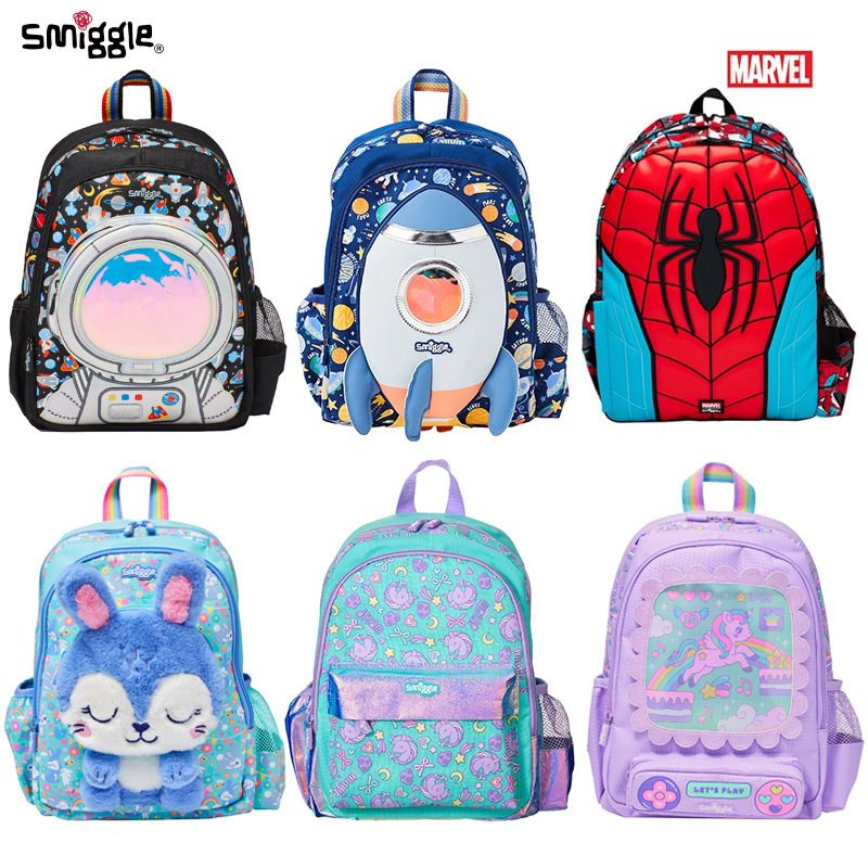 New Zealand smiggle Schoolbag for Primary School Students Middle Grade 1-2 Shoulder Lightweight Backpack